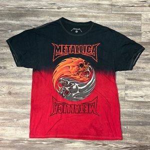METALLICA  pusshead skull graphic Tie Dye T-Shirt Size Large